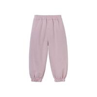 贝贝怡女童长裤2024春季甜美休闲束脚裤儿童春装女中大童裤子 韩粉 130