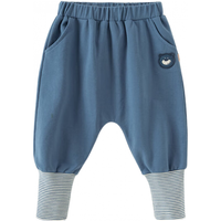 戴维贝拉（DAVE＆BELLA）童裤小童大屁屁裤男宝宝休闲裤2024秋装儿童长裤洋气女童裤子 蓝色 90cm（身高80-90cm）