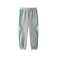 马骑顿（MQD）MQD童装男童裤子2024秋季中大童时尚百搭卫裤儿童运动休闲裤 浅麻灰 130cm