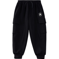 Converse匡威儿童童装男童长裤2024秋季潮流裤子 正黑色 140/60