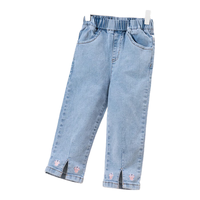 迪士尼宝宝（Disney Baby）童装女童牛仔裤可爱米妮休闲长裤舒适保暖24年秋 牛仔蓝 3岁/身高100cm