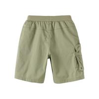 戴维贝拉（DAVE＆BELLA）儿童五分裤男童休闲裤中大童工装裤洋气男孩裤子2024夏装童裤 灰绿 140cm(身高130-140cm)