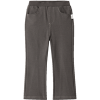 YeeHoO英氏儿童裤子休闲摩登喇叭裤女童长裤2024裤子 灰棕 110cm（身高96-110cm）