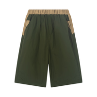 M.Latin/马拉丁童装儿童裤子24夏装男女大小童撞色印花梭织中裤 军绿 140cm