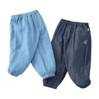 齐齐熊 cicibear男童牛仔防蚊裤夏款儿童休闲裤2024男宝宝裤子 浅丹宁 140cm