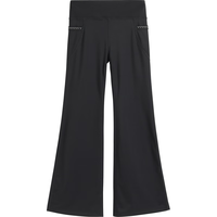 英氏（YEEHOO）女童裤子儿童运动喇叭裤春季时尚休闲防嗮长裤中大童装洋气春装新 微喇运动裤黑色 150