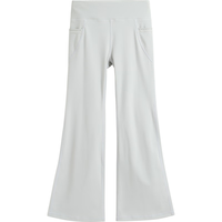 英氏（YEEHOO）女童裤子儿童运动喇叭裤春季时尚休闲防嗮长裤中大童装洋气春装新 微喇运动裤浅花灰 140