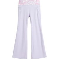 英氏（YEEHOO）女童裤子儿童运动喇叭裤春季时尚休闲防嗮长裤中大童装洋气春装新 微喇运动裤薰衣草紫 170