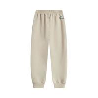 LI-NING李宁童装儿童运动裤子24年秋季男大童运动生活高弹束脚卫裤 YKLU299 羊绒灰-2 130