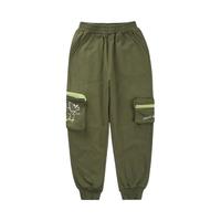 歌瑞家（greatfamily）儿童裤子2024春季中大男童装运动休闲裤长裤卫裤乐友 绿色 130【6-7岁】