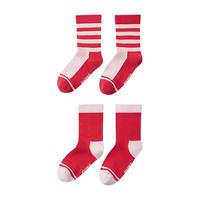 reima男女儿童袜子2024春季条纹棉质休闲运动舒适透气中筒袜 酷蓝6391 034码（22-24cm）