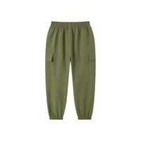 Jeep吉普童装儿童休闲长裤2024秋季男童女童时尚纯色裤子下装 军绿 160cm 【身高155-165】