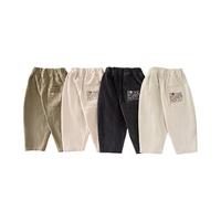 童泰（TONGTAI）宝宝裤子春秋季婴儿长裤男童女童外出灯芯绒休闲裤儿童秋装 浅棕 90cm