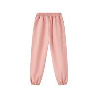 BoBDoG巴布豆卡乐儿童裤子男女童束脚裤2025夏季长裤百搭休闲运动裤宽松中大童 粉红 160