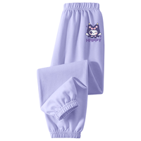 真维斯女童防蚊裤夏款2024洋气女孩休闲运动长裤夏装儿童凉感透气裤子薄 紫/JD紫猫K 120