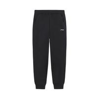 李宁 LI-NING童装儿童裤子男女大童运动春夏款束脚高弹力卫裤运动长裤YKLV245 黑色-1 175