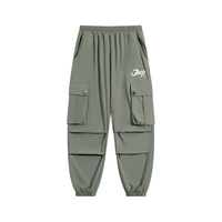 Jeep童装儿童工装裤2024年春季透气速干运动户外男童裤子 浅军绿 150cm