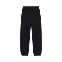 李宁 LI-NING童装儿童运动裤子男女大童运动生活系列长裤宽松束脚卫裤YKLU317 【加绒】黑色-1 160