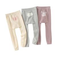 戴维贝拉（DAVE＆BELLA）儿童连裤袜女童童袜女宝宝弹力袜2024秋装舞蹈袜幼儿打底袜 灰色 90cm(身高80-90cm)