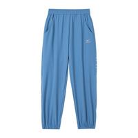 美津浓 Mizuno儿童裤子运动长裤薄款童装男童春夏季中大童速干防蚊透气CK2151 牛仔蓝色 150