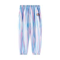 汪汪队立大功汪汪队2024夏季儿童裤子宽松女童防蚊裤时髦洋气运动裤薄款裤 蓝紫花 120CM