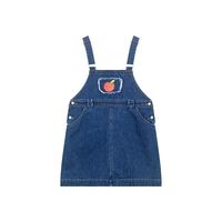 M.Latin/马拉丁童装儿童裙子24春女大童苹果印花水洗牛仔背带裙 牛仔蓝 140cm