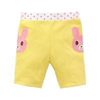 MIKIHOUSE 儿童服饰系列全棉卡通小兔子短裤黄色款110码