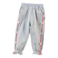 迪士尼宝宝童装儿童时尚休闲百搭舒适保暖长裤24年秋 233K1388女童花灰 110