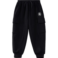 匡威（Converse）匡威儿童童装男童长裤2024秋季潮流裤子 正黑色 110/53