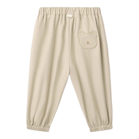 尼多熊【抗菌防晒】春季宝宝裤子男女宽松束脚长裤婴儿休闲裤 燕麦咖 73cm