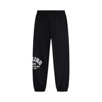 李宁 LI-NING童装儿童运动裤子男女小大童运动生活速干凉爽抗菌束脚卫裤YKLU213-1黑色110