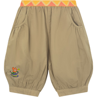 M.Latin/马拉丁童装儿童裤子24夏女小童松紧腰户外梭织中裤 卡其 130cm
