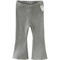 戴维贝拉（DAVE＆BELLA）童裤微喇女童毛线裤秋季女宝宝长裤儿童休闲裤洋气小童裤子 花灰色 110cm（身高100-110cm）