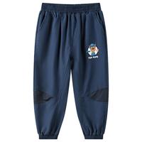 汪汪队立大功汪汪队男童春秋季裤子薄款儿童运动裤宝宝网眼防蚊裤工装长裤夏装 藏青色 140CM