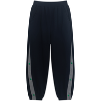 M.Latin 马·拉丁 马拉丁童装儿童裤子24年春男女大童撞色拼接运动针织长裤 藏青 130cm