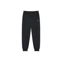 XTEP特步童装儿童针织长裤柔软舒适针织毛圈束口裤轻盈百搭运动针织长裤 纯正黑 150cm