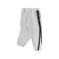 巴拉巴拉男童长裤儿童裤子夏2024运动裤宽松束脚 浅花灰-吸湿速干-00205 90cm