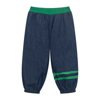 M.Latin/马拉丁童装儿童裤子24夏男小童撞色手绘印花牛仔长裤 牛仔蓝 100cm