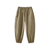 NAUTICA诺帝卡童装  男童女童工装长裤春秋季阔腿裤儿童城市户外 卡其 160cm