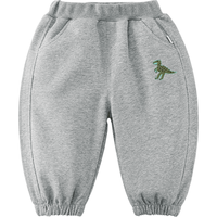 齐齐熊 cicibear男童卫裤春款2024宝宝裤子运动裤儿童长裤休闲束脚小童 岩石灰 90cm