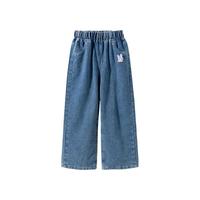 迪士尼宝宝（Disney Baby）春季男女童时尚休闲百搭中大童牛仔长裤 ZD1EK014牛仔蓝 120