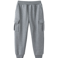 asics/亚瑟士童装冬季工装裤加绒加厚防风保暖长裤2024年冬季 16灰色 150cm