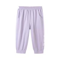 巴拉巴拉童装女童裤子夏装中大童儿童七分裤吸湿百搭休闲裤潮208224113001 风信紫70601 170cm