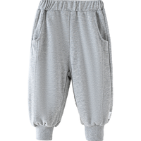 舒贝怡 儿童裤子男童卫裤长裤运动裤婴儿春款宝宝休闲裤潮酷 浅灰120CM