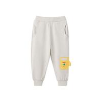 博睿恩（Pureborn）博睿恩宝宝幼儿园裤子春秋款24年休闲裤婴儿卡通造型男童长裤 奶油灰 110cm