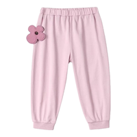 niduo bear 尼多熊 春季宝宝大屁屁裤索罗娜裤子春夏婴儿田鸡裤 淡粉樱花 90cm