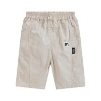 贝贝怡儿童七分裤男童夏季宽松简约帅气休闲运动裤子童装 卡其 110cm