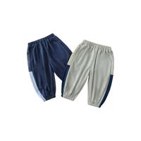 齐齐熊 cicibear男童慢跑裤防蚊裤夏季薄裤子儿童运动裤宝宝 岩石灰 100cm