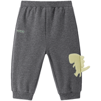 YeeHoO英氏儿童裤子秋冬夹棉保暖男宝女宝长裤PP裤外出防寒2024 深花灰 73cm（身高66-73cm）