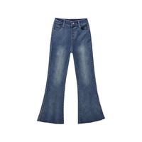 Kappa Kidskapppakids卡帕2024夏季儿童牛仔裤潮流时尚百搭中大童男女童 牛仔蓝 120